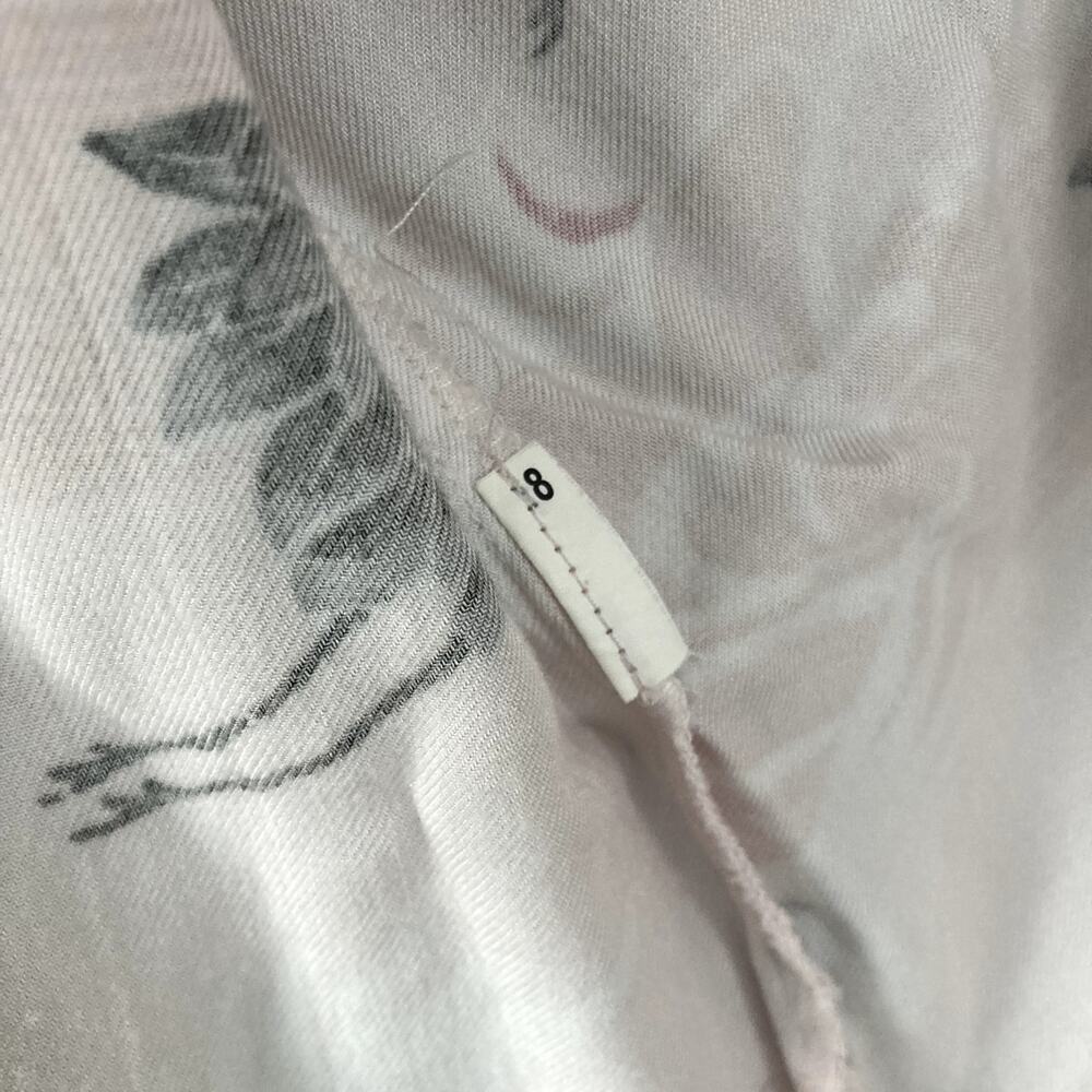 Forever 21 Longline Kimono Robe Coverup - Cranes - Pink White Black - Large - Picture 5 of 7
